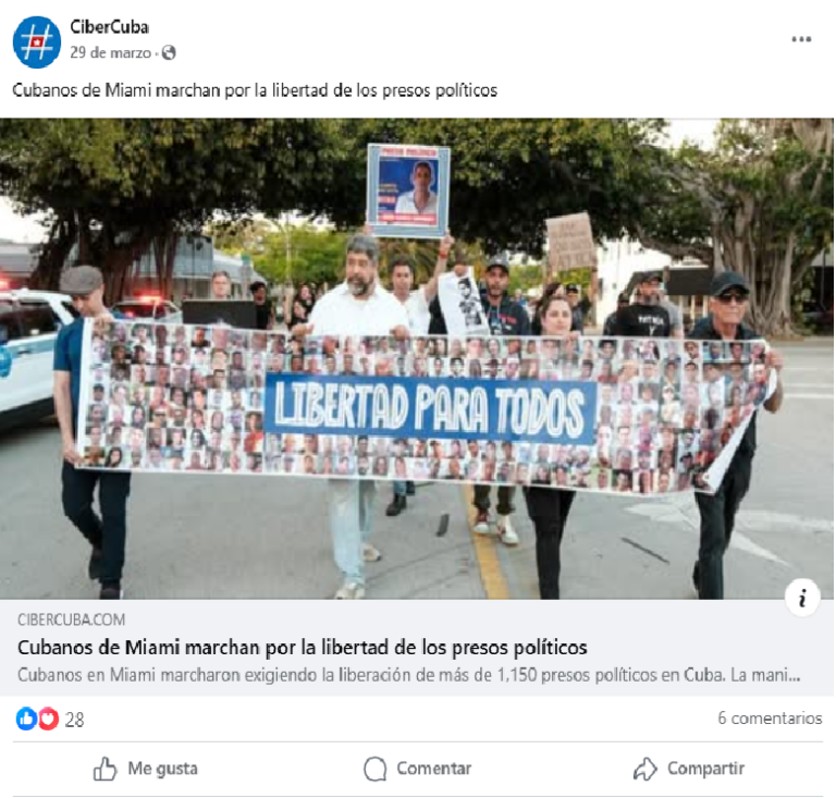 Cubans in Miami march for the freedom of political prisoners — Anti-Communist Movement news